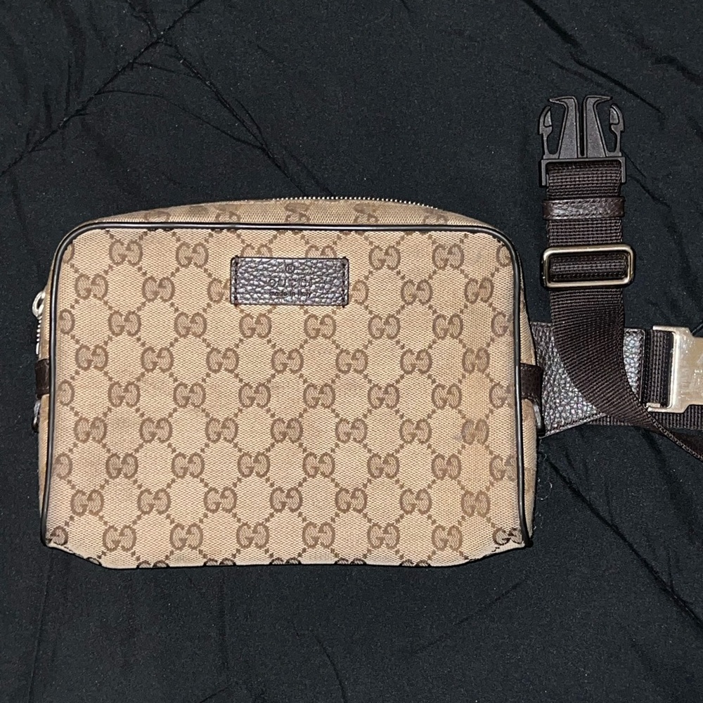 Gucci Beige and Brown Belt Bag Waist Bag